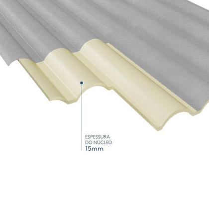 Imagem de Kit 20 Telhas Sanduiche Ondulada sem Forro 244cm X 100cm X 1,5cm com Isolamento Térmico em Pir - Kingspan