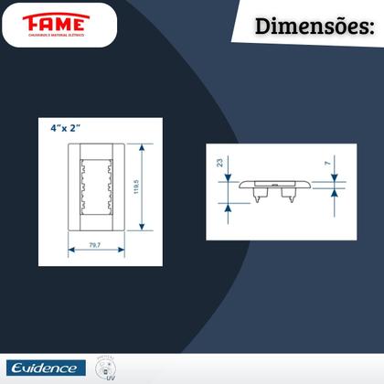 Imagem de Kit 20 Tomada Dupla 4x2 10a Branco Evidence - Fame