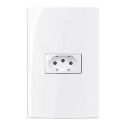 Imagem de Kit 20 Tomadas e Interruptores Sleek 4x2 Branca Completa - Margirius
