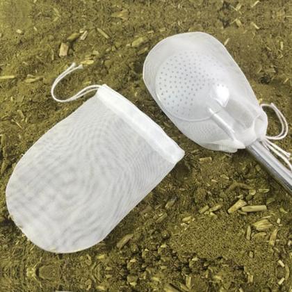 Imagem de Kit 20 Unidades Filtros para Bomba de Chimarrão Nylon com Cordão para Amarrar Bortonaggio