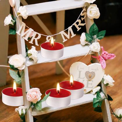 Imagem de Kit 20 Velas Rechaud Decoração Festas Dia dos Namorados Vermelho