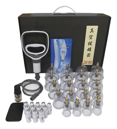 Imagem de Kit 20 Ventosas Com Bomba Ventosaterapia Massoterapia Gold