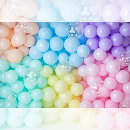 Imagem de Kit 200 Balões Bexigas Candy + Tira Para Arco Desconstruído 5m + Fita Cola Adesiva 100 Pontos + Amarrador de Bexigas