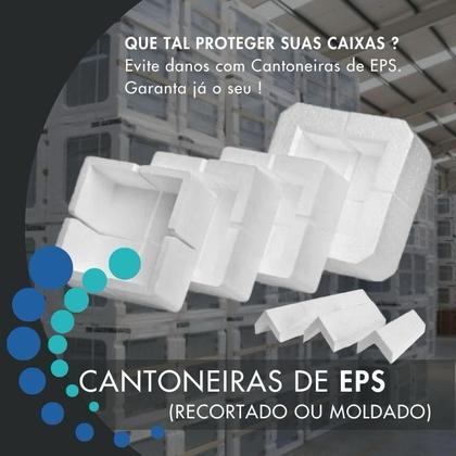 Imagem de Kit 200 Cantoneiras de Isopor Quadrado Proteção 10x10x10cm