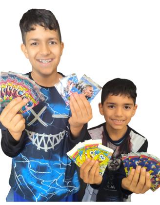Imagem de Kit 200 Cards Figurinhas sortidos 50 pacotinhos = 200 cards
