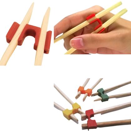 Imagem de Kit 200 Clips Suporte Pega Hashi Colorido Organizador Cozinh