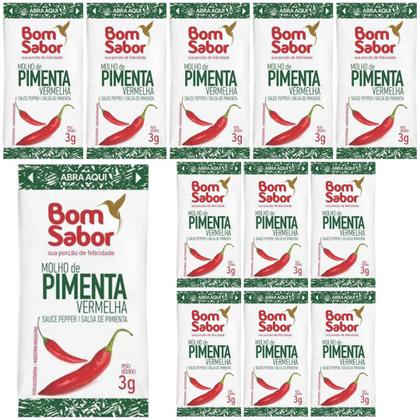 Imagem de Kit 200 Un Molho De Pimenta Vermelha Bom Sabor Em Sachê De 3g Para Lanches Restaurantes Hotéis e Pousadas