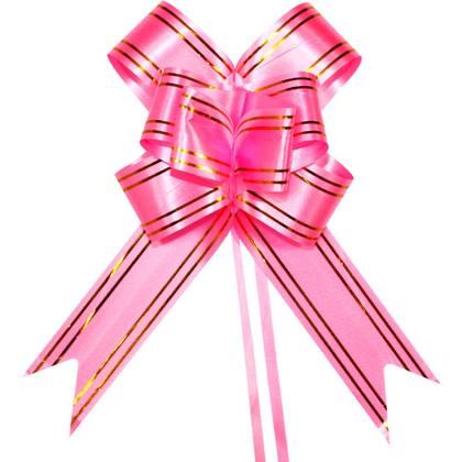 Imagem de Kit 200 unidades de Laço Fácil com Fio Dourado 30mm x 48cm Várias cores