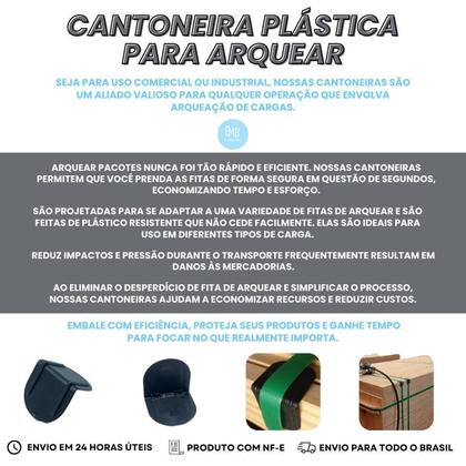 Imagem de Kit 2000 Cantoneiras Preta Plastica Para Fita De Arquear