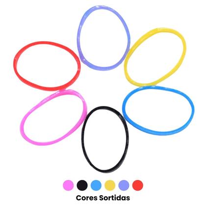 Imagem de Kit 2000 Elásticos Liga Liguinha De Cabelo Colorido Penteado Infantil