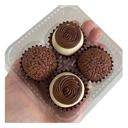 Imagem de Kit 200un Embalagem Doce Quadrado 200ml G650 Galvanotek