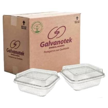 Imagem de Kit 200un Embalagem Doce Quadrado 200ml G650 Galvanotek