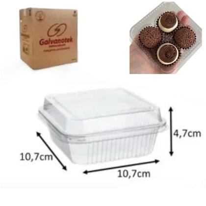 Imagem de Kit 200un Embalagem Doce Quadrado 200ml G650 Galvanotek
