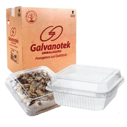 Imagem de Kit 200un Embalagem Doce Quadrado 200ml G650 Galvanotek