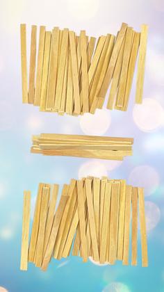 Imagem de Kit 200un Palitos De Sorvete Picolé Em Madeira Ponta reta