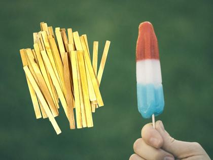 Imagem de Kit 200un Palitos De Sorvete Picolé Em Madeira Ponta reta