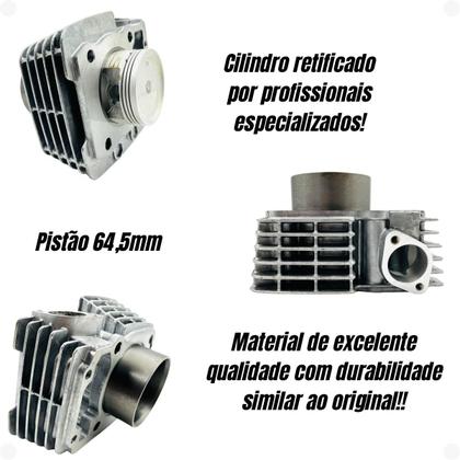 Imagem de Kit 205cc Cg150 Cilindro Pino Cursado Comando 310º+ Bico 12F