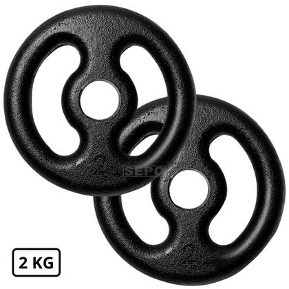 Imagem de Kit 20Kg em Anilhas de Ferro Fundido Pares de 2Kg 3Kg e 5Kg