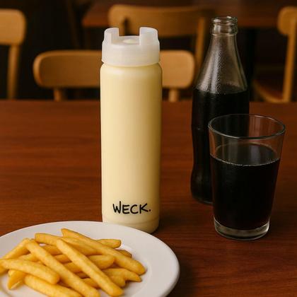 Imagem de Kit 24 Bisnagas Invertidas 470ml Lanchonetes Food Truck Restaurantes Padarias Bar Café