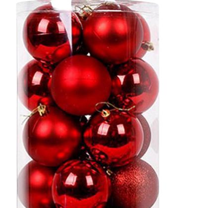 Imagem de Kit 24 Bolinhas Vermelhas Árvore De Natal Bolas Enfeite Natalino 3cm
