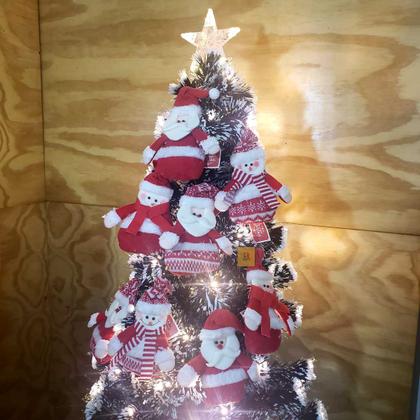 Imagem de Kit 24 Bonecos Papai Noel + Boneco Neve Feltro Enfeite Natal
