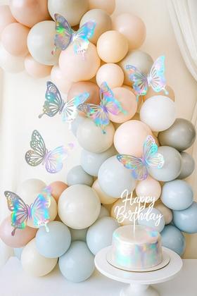 Imagem de Kit 24 Borboletas Furtacor 3D para Festa e Decoração Parede