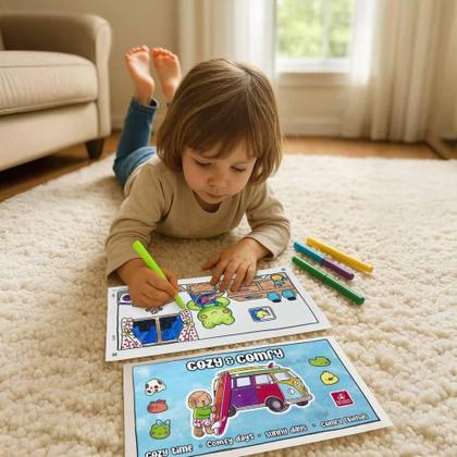 Imagem de Kit 24 Cards Colorir Capivaras Cozy Comfy Capivaras Estilo