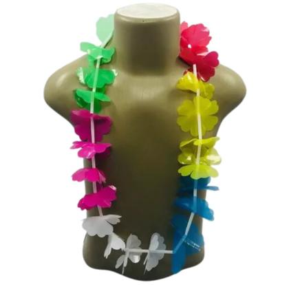 Imagem de Kit 24 Colares Havaiano 6 Cores Liso Colar Festa
