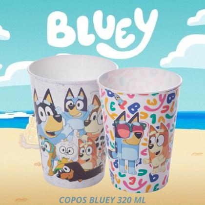 Kit 24 Copos Bluey e Bingo 320 ml Para Lembrançinhas De Aniversário ...