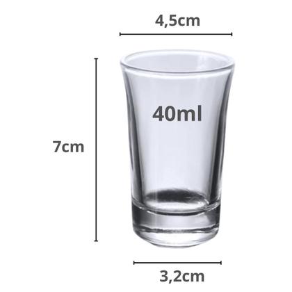 Imagem de Kit 24 Copos Shot Vidro Dose Copinhos Cachaça Tequila Vodka
