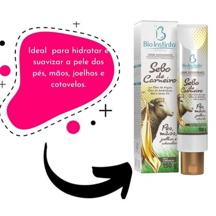 Imagem de Kit 24 Creme Sebo Carneiro Óleo De Argan 150G - Bio Instinto