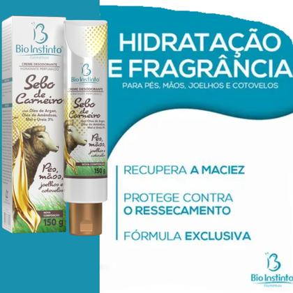 Imagem de Kit 24 Creme Sebo Carneiro Óleo De Argan 150G - Bio Instinto