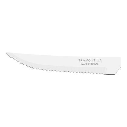 Imagem de KIT - 24 Facas para Churrasco Leme Com Lâmina em Aço Inox 4 POL Cabo Preto FPBAG - Tramontina