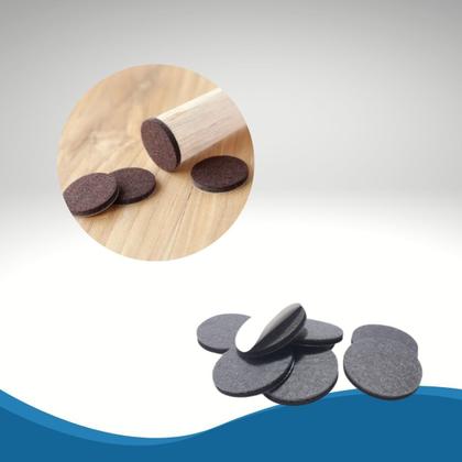 Imagem de KIT 24 Feltro Adesivo para Móveis Redondo 38mm