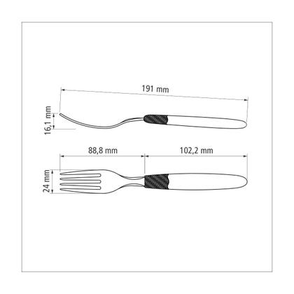 Imagem de Kit 24 Garfo de Mesa Tramontina Inox Preto