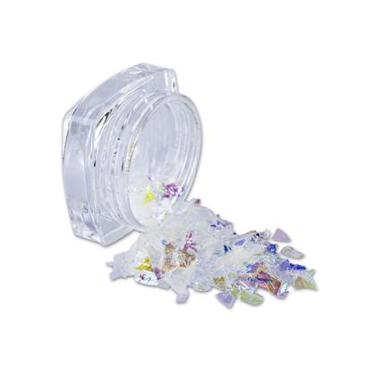 Imagem de Kit 24 Glitter Decoração Unhas Nail Art Maquiagem Branco