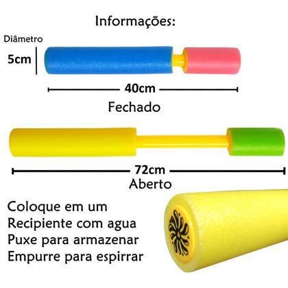 Imagem de Kit 24 Lançadores de água Isopor Tubo infantil Revenda e Atacado