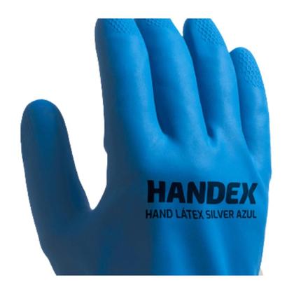 Imagem de Kit 24 luva hand látex silver azul handex c.a 47063