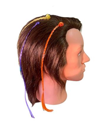 Imagem de Kit 24 Mechas Aplique De Cabelo Coloridas Com Piranha