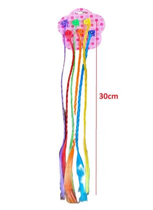 Imagem de Kit 24 Mechas Coloridas C/ Piranha Aplique Cabelo Infantil