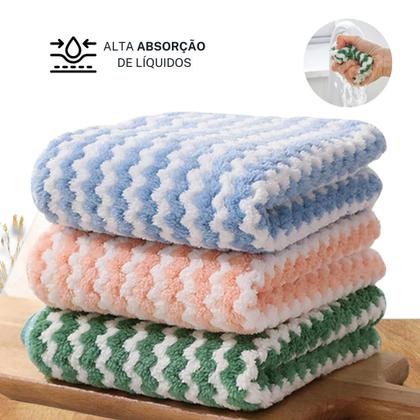 Imagem de Kit 24 Pano Microfibra Atoalhado Macio Limpa Vidro Pia