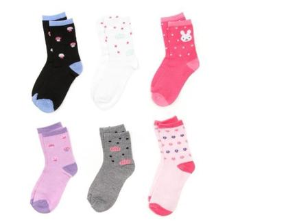 Imagem de Kit 24 Pares Meias Infantis Coloridas Menina- 1a 4 anos