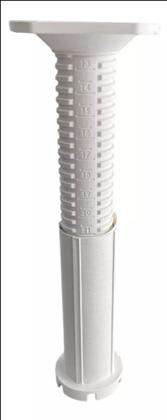 Imagem de Kit 24 Pés Plásticos Brancos Ajustáveis 12 A 21 Cm C/ Parafusos