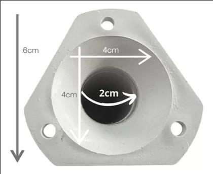 Imagem de Kit 24 Pés Plásticos Brancos Ajustáveis 12 A 21 Cm C/ Parafusos