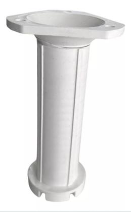 Imagem de Kit 24 Pés Plásticos Brancos Ajustáveis 12 A 21 Cm C/ Parafusos