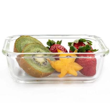 Imagem de Kit 24 Pote Vidro 370ML Vai ao Forno Microondas Retan c/Tampa