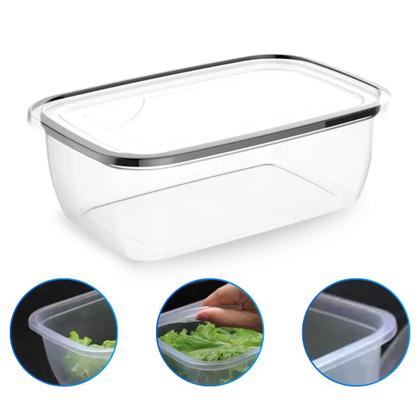 Imagem de Kit 24 Potes Plásticos Retangular Com Tampa, Jogo Pote Bpa Free. Conjunto Potinhos Fitness