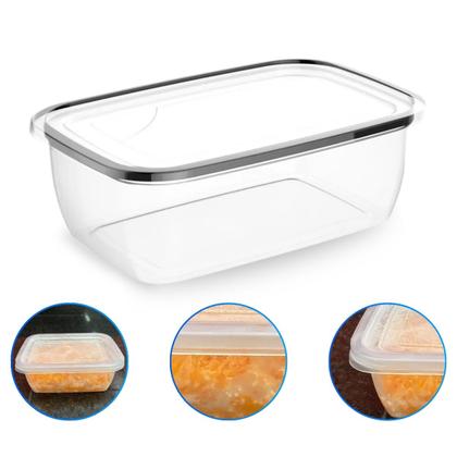 Imagem de Kit 24 Potes Plásticos Retangular Com Tampa, Jogo Pote BPA free. Conjunto potinhos fitness