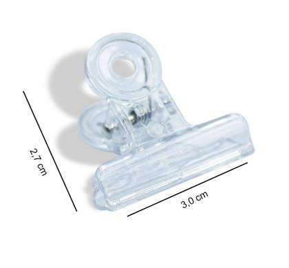 Imagem de Kit 24 Presilhas Transparentes Curvatura C Unhas Gel Médio