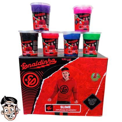 Imagem de kit 24 Slime Brinquedo Enaldinho Massinha Geléca Com 120g com Bolinhas Interplanetárias Colecionáveis.